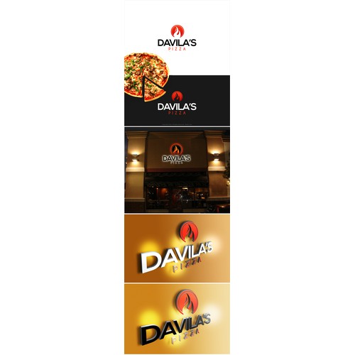 Create an eye catching logo for Davila's Pizza