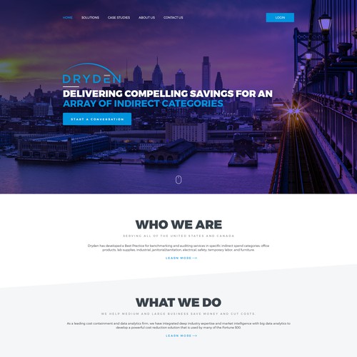 Modern Website for DRYDEN Consulting Firm.