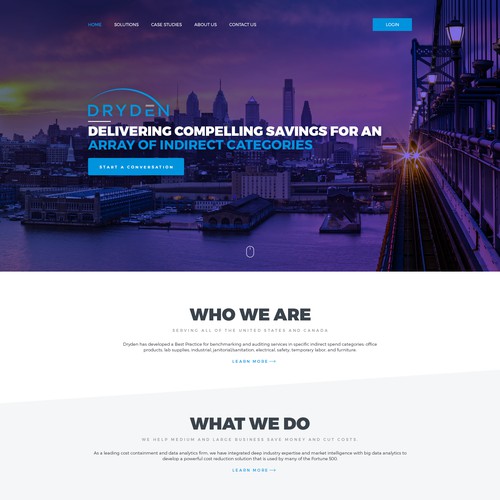 Modern Website for DRYDEN Consulting Firm.