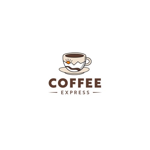 A logo design for a quick serve coffee restaurant in Alaska.