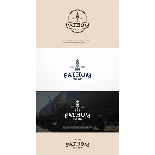 Logo oil and energy with vintage concept
