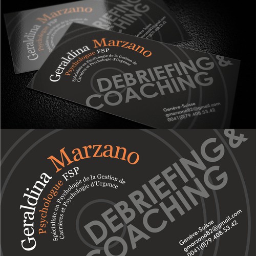 Business card design for Geraldina Marzano - Debriefing & Coaching