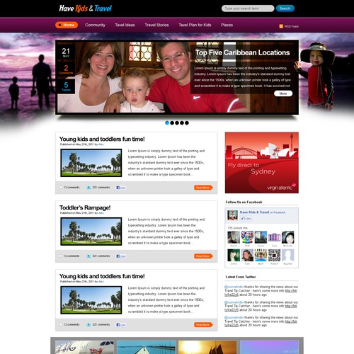 Wordpress travel blog - need to look like a website