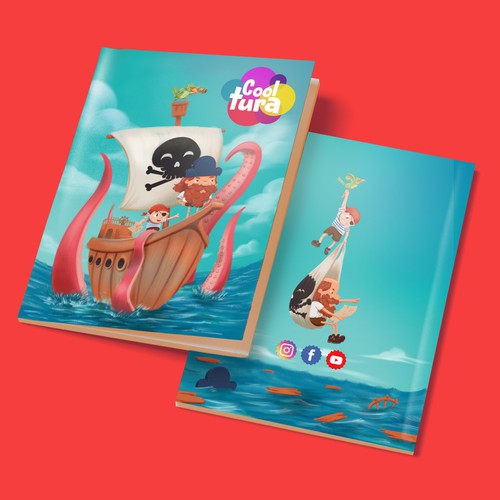 Childrens book magazine cover design
