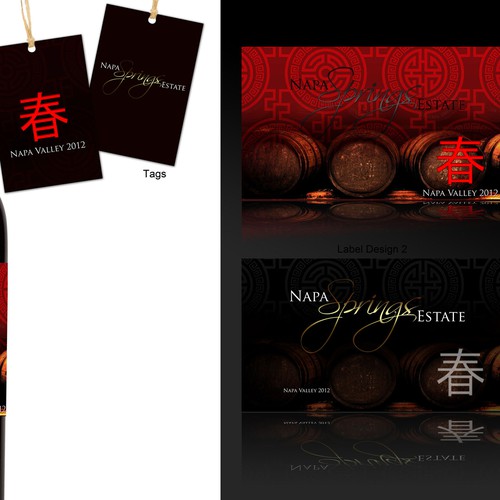 Create a wine label for Napa Valley Cabernet for export to China