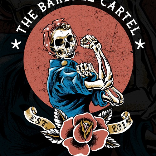 The Barbell Cartel Traditional Tattoo T-Shirt Concept