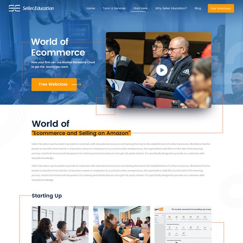 Website Complete Redesign For Online Amazon Training Business