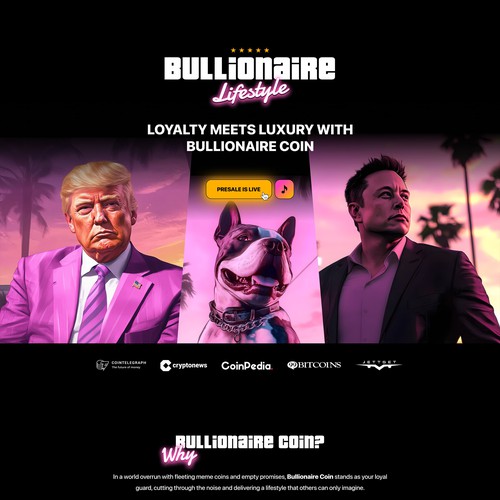 Bullionaire Simple, Minimalistic website