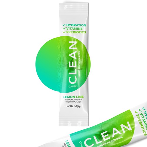 CLEAN Cause - Stick packet for instant electrolyte powder drink mix