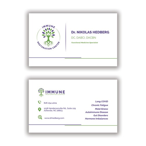 Immune Restoration Center – Logo & Business Card Design