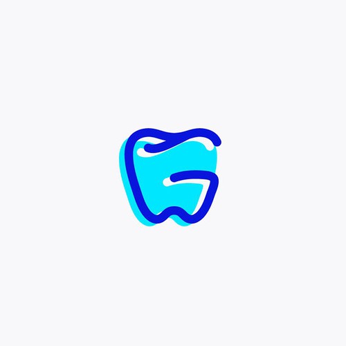 Letter "G" tooth logo