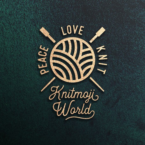 Gold Knitmoji Logo