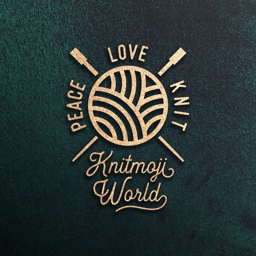 Gold Knitmoji Logo