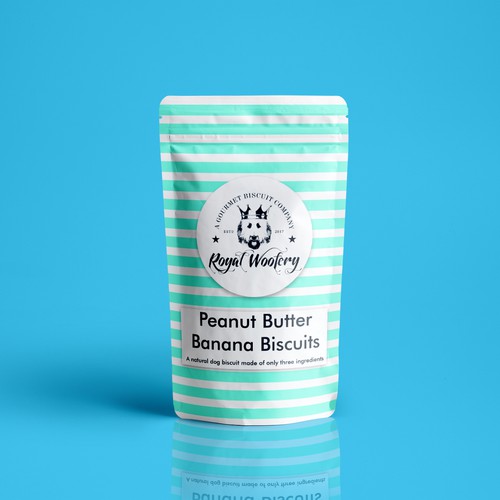 Peanut Butter & Banana Biscuits Label Design