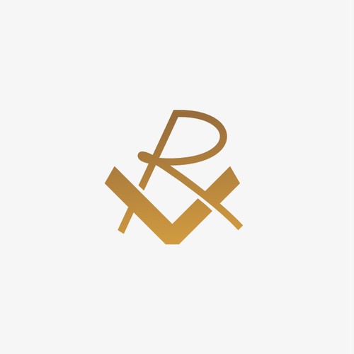 Fun R and V lettermark logo