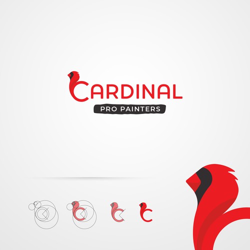 Cardinal Bird Logo Inspired Professional Painters Service