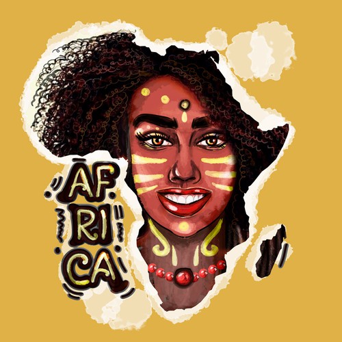 Iluustration for African Woman T-shirt