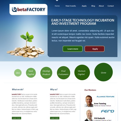 betaFACTORY Website Design