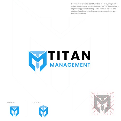 Letter TM titan,warrior logo 