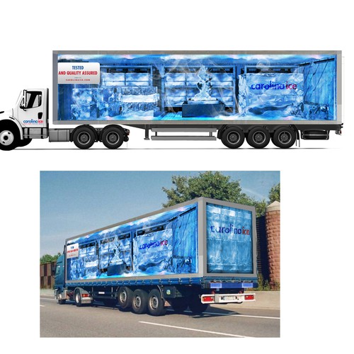 Cool tractor trailer vehicle wrap