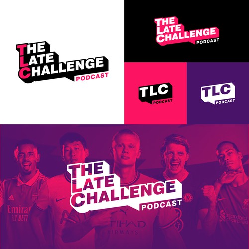 Modern logo design for The Late Challenge Podcast