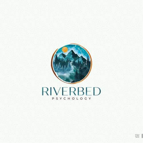 Watercolor logo for a group psychology practice in Colorado