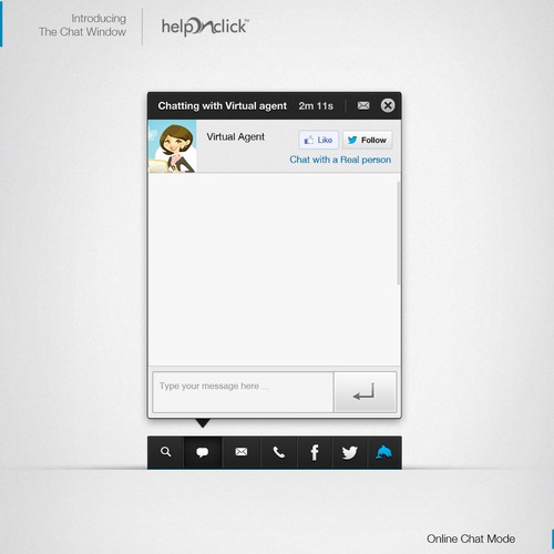Widget design for HelpOnClick live chat