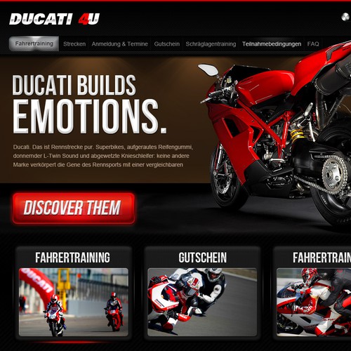 New website design wanted for Ducati-4U