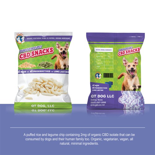Packaging for a family first pet CBD snacks