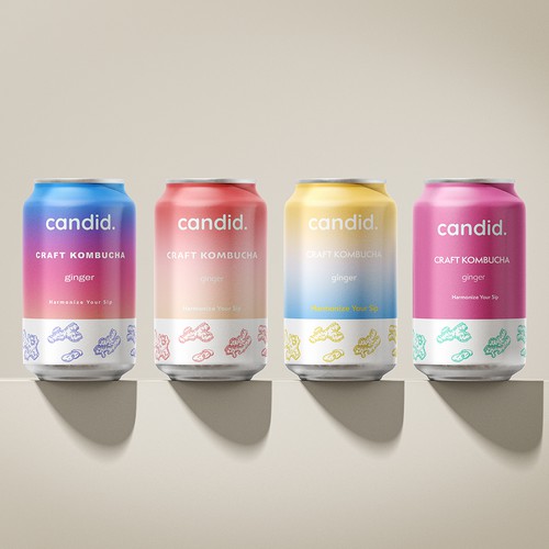 Package Design for Candid Kombucha 