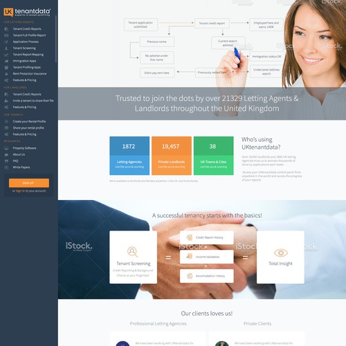 Uktenantdata homepage redesign