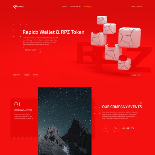 Red Version of Site for buy cryptocurrency RPZ Tokens