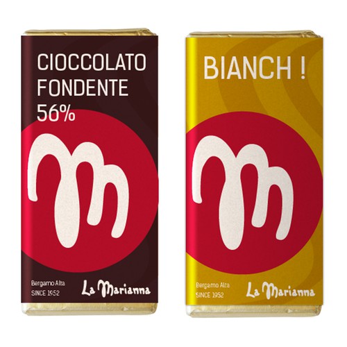 Create a new Packaging Wrapping for Italian CHOCOLATE BARS!