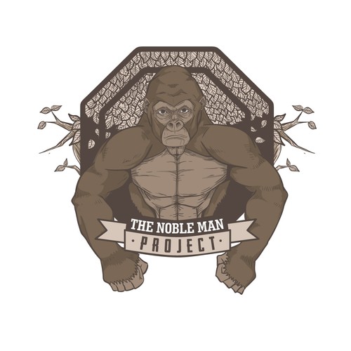 Illustrated logo for sport and fitness program The Noble Man Project