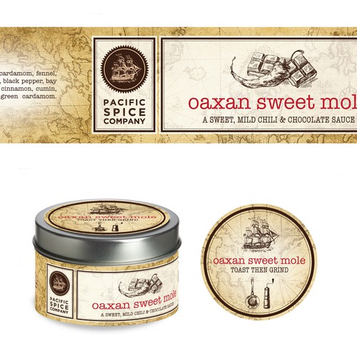 Product label for high end spices and seasonings
