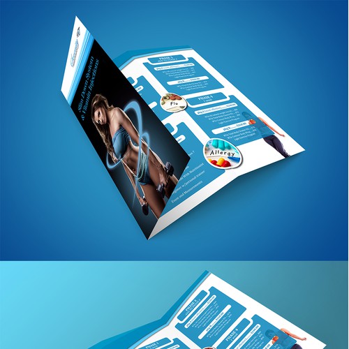 Three fold flyer design for a spa & beauty center