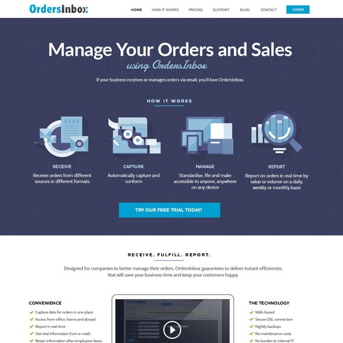 Home page for Ordersinbox