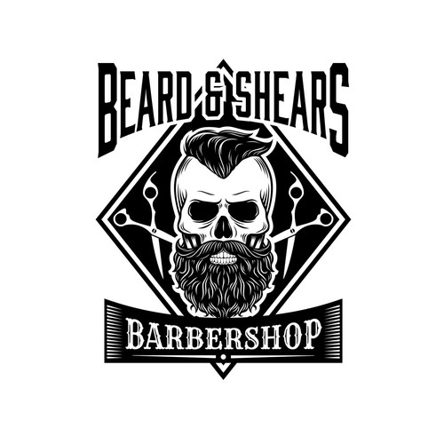 Beard and Shears Barbershop Logo