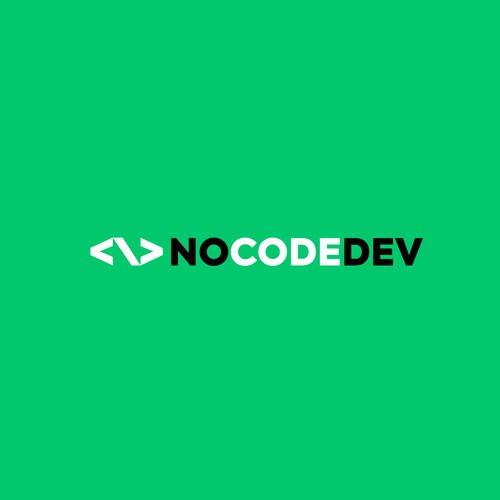 minimal logo design for NOCODEDEV