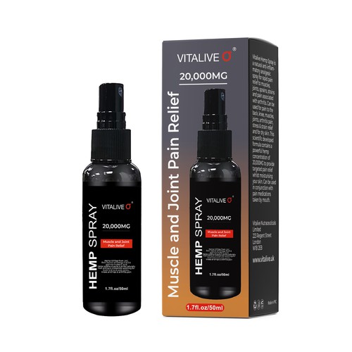 Hemp Oil Packaging Box & Bottle Label
