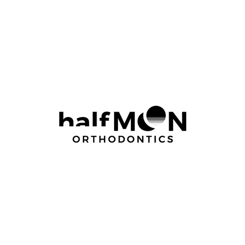 Minimalistic logo design for halfmoon