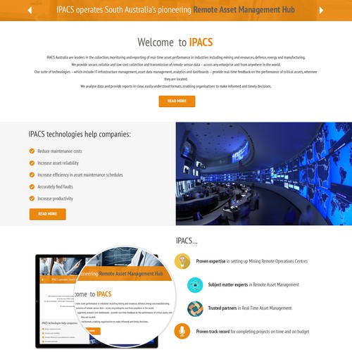 Create a website for an innovative Australian technology company