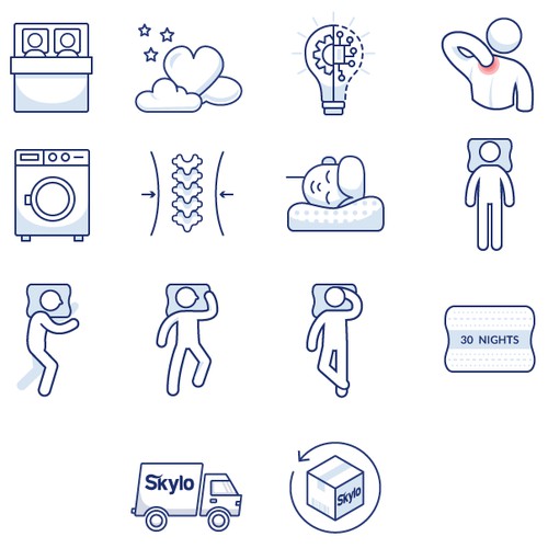 Icons for a SkyloSleep