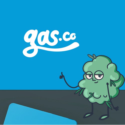 Logo concept for Gas.co medical cannabis