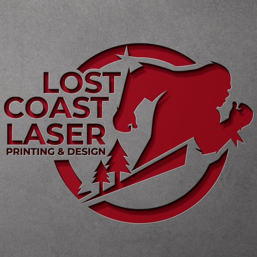 LOST COAST LASER - PRINTING & DESIGN LOGO