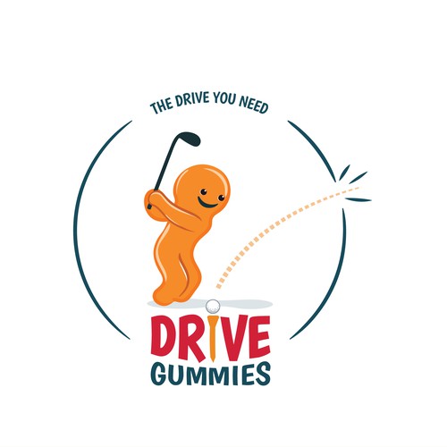 Fun mascot/logo for a golf related gummie