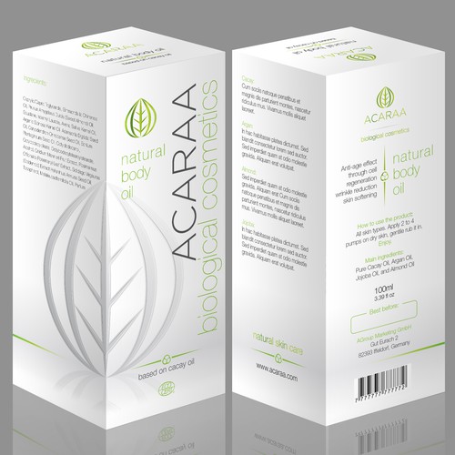 Creative Packaging Design for Natural Cosmetic Line