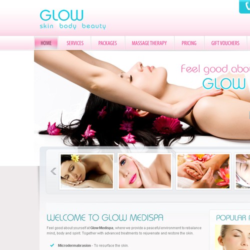 Glow Skin Body Beauty - Layout Design