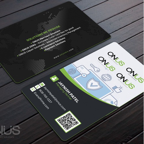 Business card design for Credit Card Services