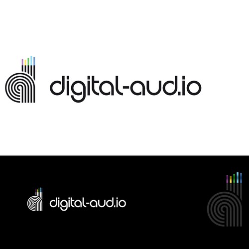 Logo digital audio blog.